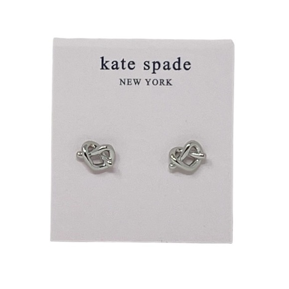 kate spade Jewelry - Kate Spade Silver “Loves Me Knots” Stud Earrings NEW
